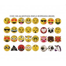 ALMOFADA BORDADA 28/X28 ( EMOJI )