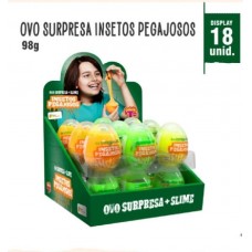 OVO SURPRESA+SLIME ( INSETOS PEGAJOSOS )( 09 UNIDADES )